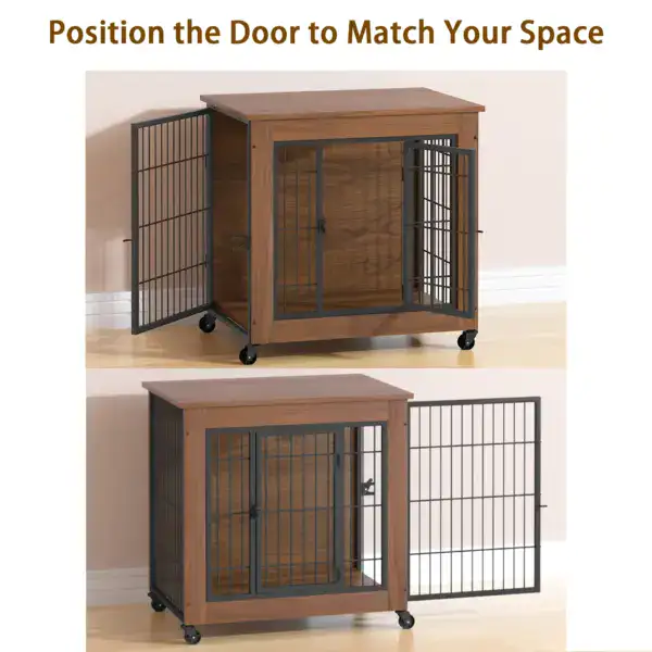 11 dog crate furniture with spacious interior for small and medium dogs