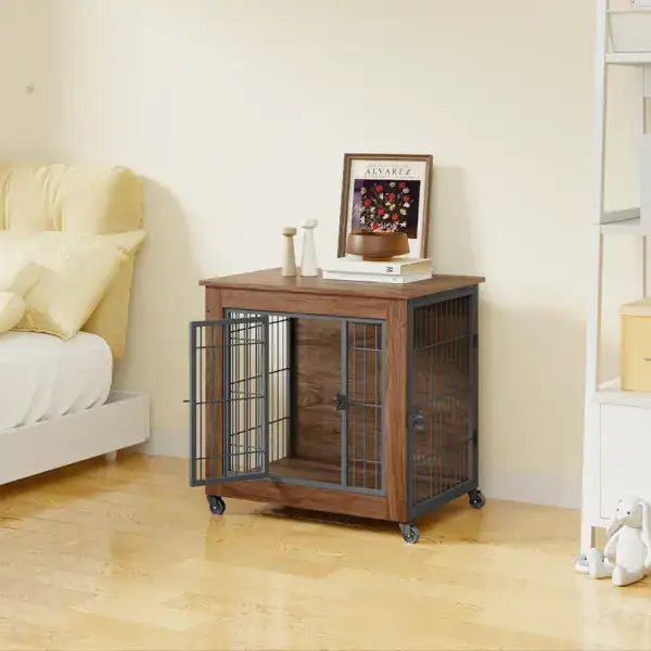 17 Dog Crate Furniture with Wheels for Small Dogs