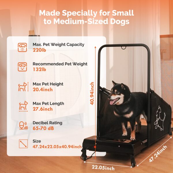 quiet indoor dog treadmill for small apartment use