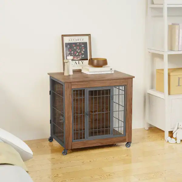 19 Dog Crate Furniture with Wheels for Small Dogs
