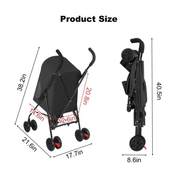 pet stroller with cup holder for convenient outdoor walking