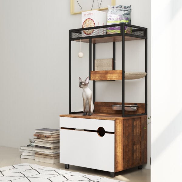 Cat Litter Box Furniture Cabinet