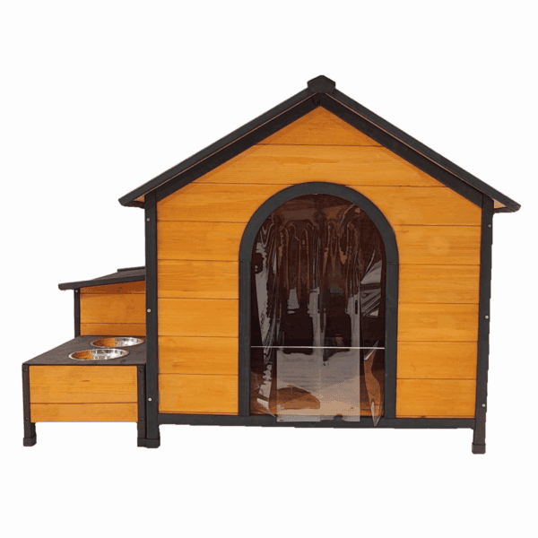 3066e84ed60d0308d65d2f107ae85063 Luxury Outdoor Wooden Dog House with Feeding Station