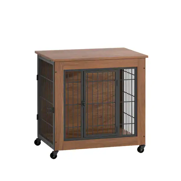 4 Dog Crate Furniture with Wheels for Small Dogs
