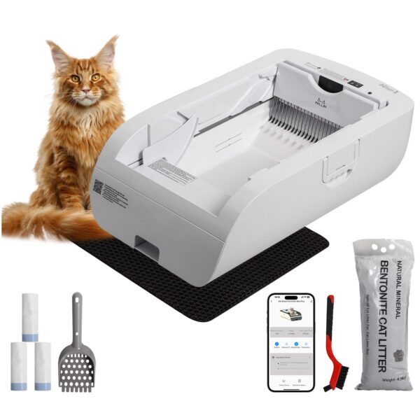 smart cat litter box automatic self cleaning with app control