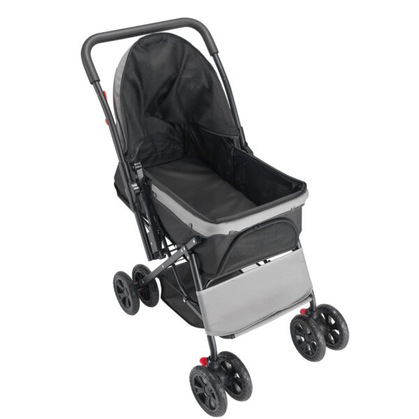 pet stroller for small pets with breathable mesh and stable wheels