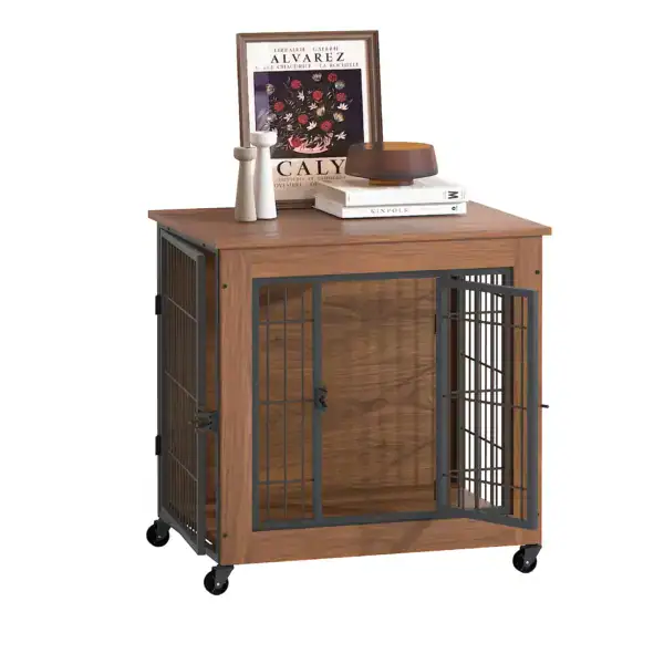 7 ventilated dog crate furniture with metal bars for airflow and visibility
