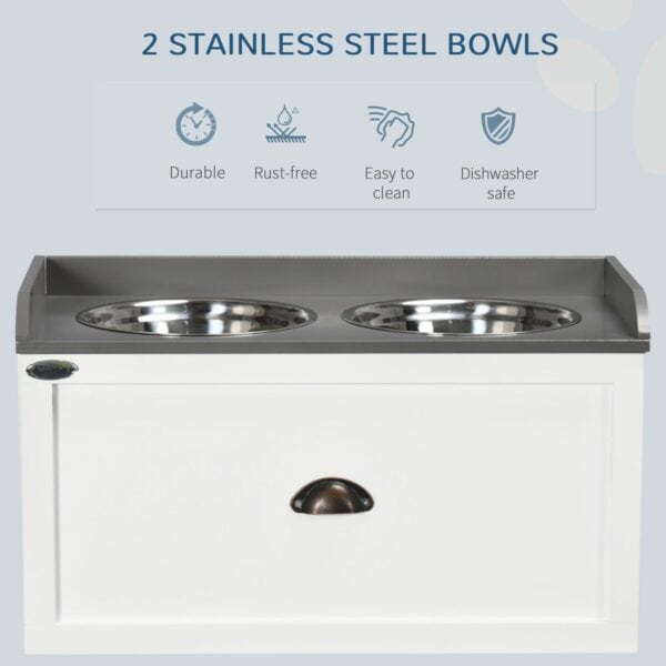 821d408430e12ee45effcf7aac8982b8 dog feeding station with stainless steel bowls for easy cleaning