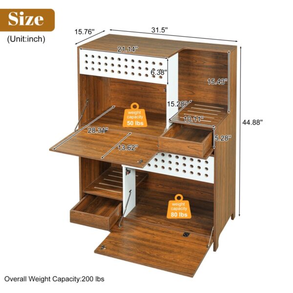 N752P394342D-2000 (1) Modern 2-in-1 Cat Furniture Cabinet