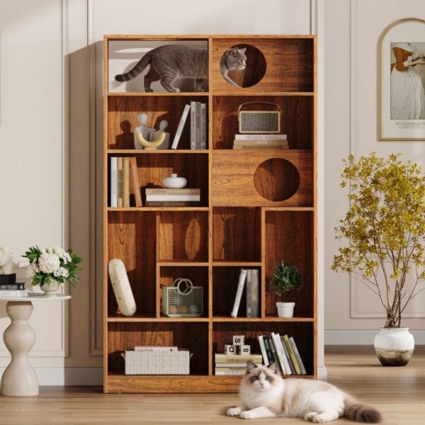 space saving vertical cat house furniture for small apartments