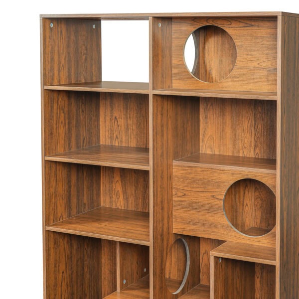Cat House:Modern 2 IN 1 Wood Bookshelf