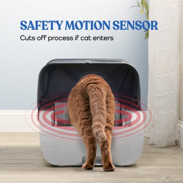 smart litter box with sensors and LED display for real time status