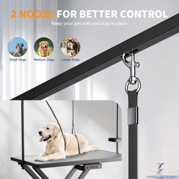 adjustable grooming table for small medium and large dogs