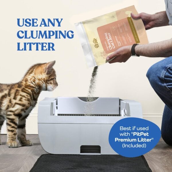 automatic litter box compatible with clumping cat litter