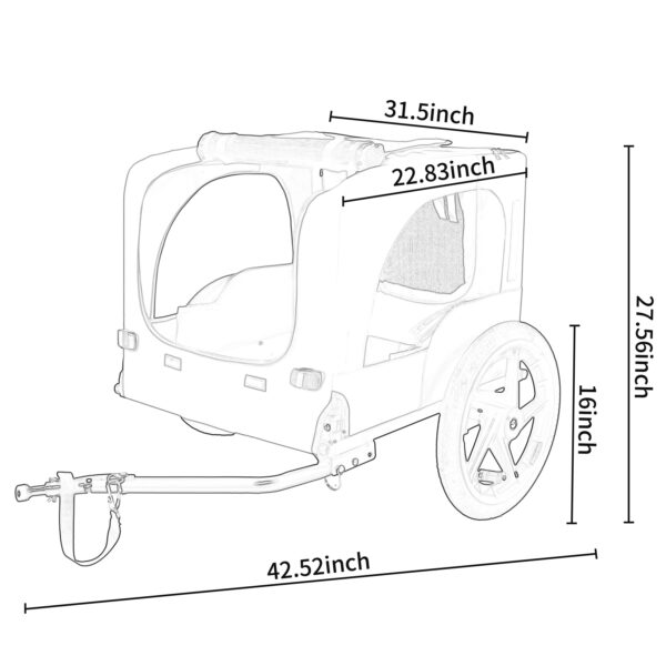 Pet Bike Trailer Dog Cart for Bicycle