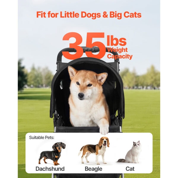 5333b1ee29ff7c138c4dec6c9641165e Pet Stroller Foldable 3 Wheels Travel Dog Stroller