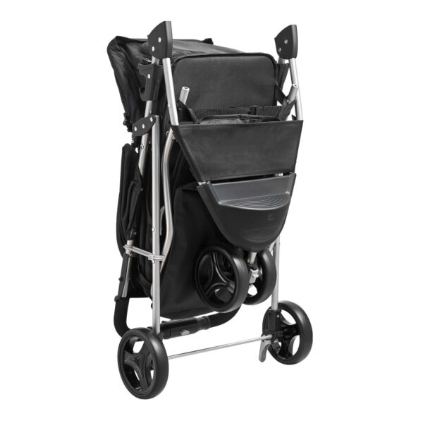 bdc63d5a3689ac0f7a6420643b0adfa3 Quick one-hand fold pet stroller for easy travel and compact car trunk storage.
