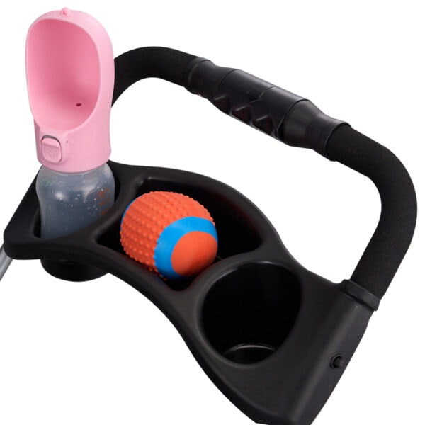 f39442d88d3a28f1634c73d5881888fd Ample storage basket on pet stroller for treats, toys, and pet travel essentials