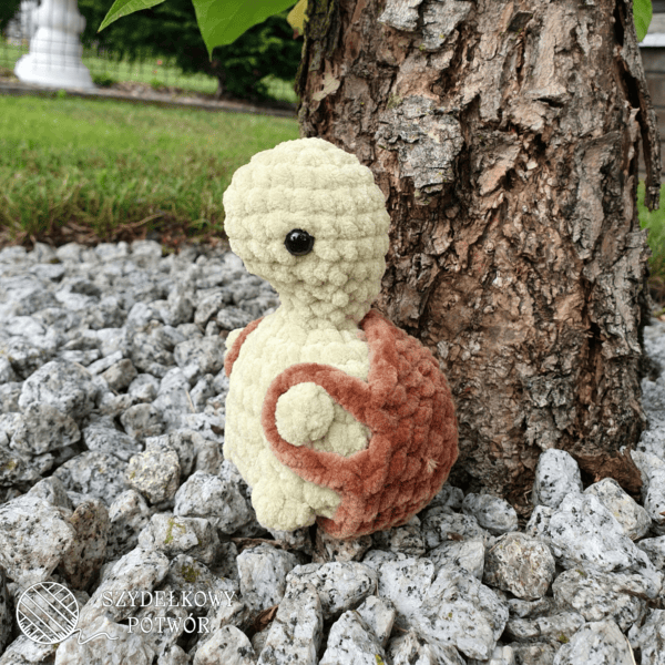 Żółwik na szydełku z odczepianą skorupą