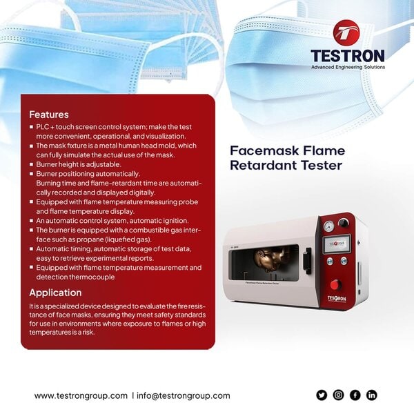 Face Mask Flame Retardant Tester, mask flame retardant tester
