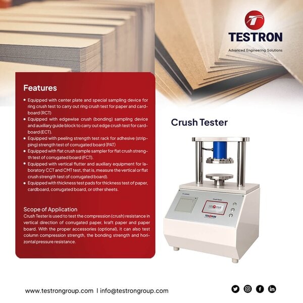 Crush Tester supplier and manufacturer