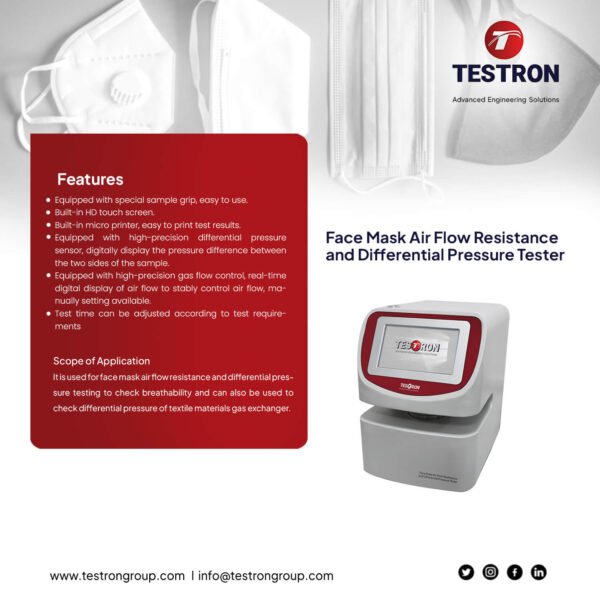 Face Mask Air Flow Resistance Tester | Testron Group