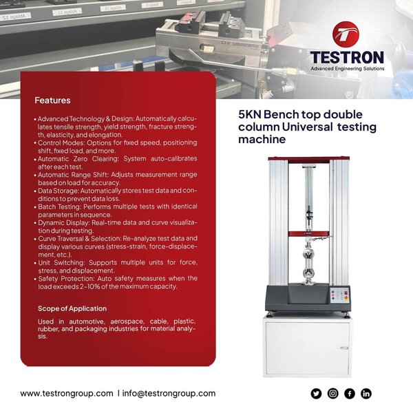 TT-DC0005 5KN Bench-top Double Column Universal Testing Machine