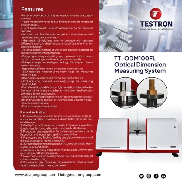 TT-ODM100FL Instant Measurement ODM Video Measuring Machine | TESTRON