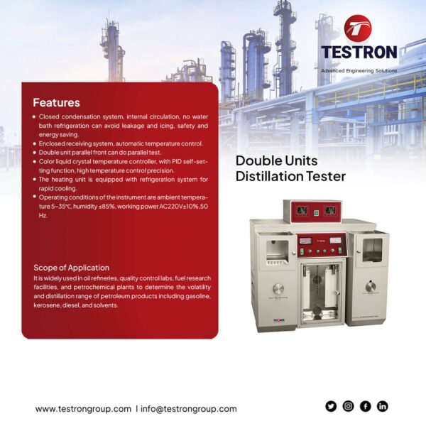 TT-DDT30 Double Units Distillation Tester | TESTRON
