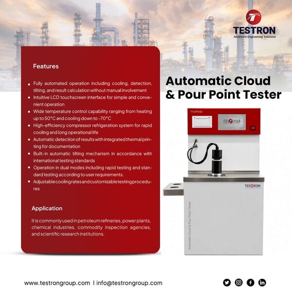 TT-CPP250 Automatic Cloud & Pour Point Tester for petroleum products laboratory testing