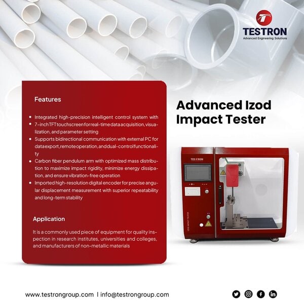 TT-IZ2000 Advanced Izod Impact Tester for accurate impact strength testing of plastics and polymer specimens