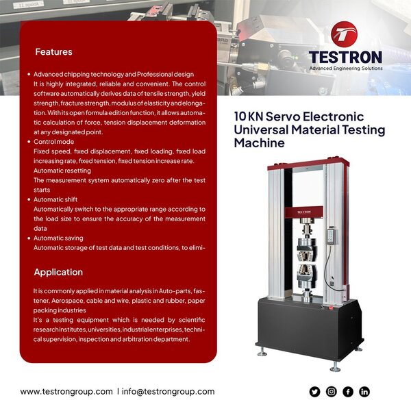TT-EU0010 Servo Universal Material Testing Machine for tensile and compression testing