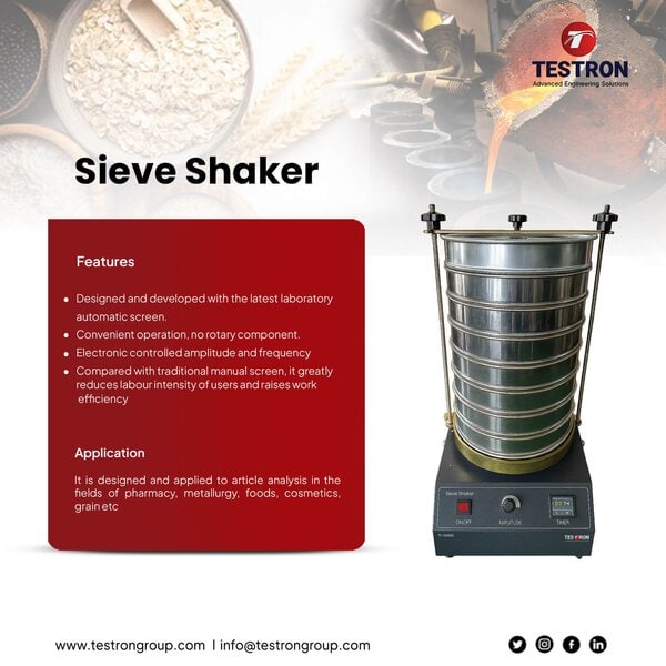 TT-SS900 Sieve Shaker TT-SS900 Sieve Shaker for laboratory particle size analysis and material testing