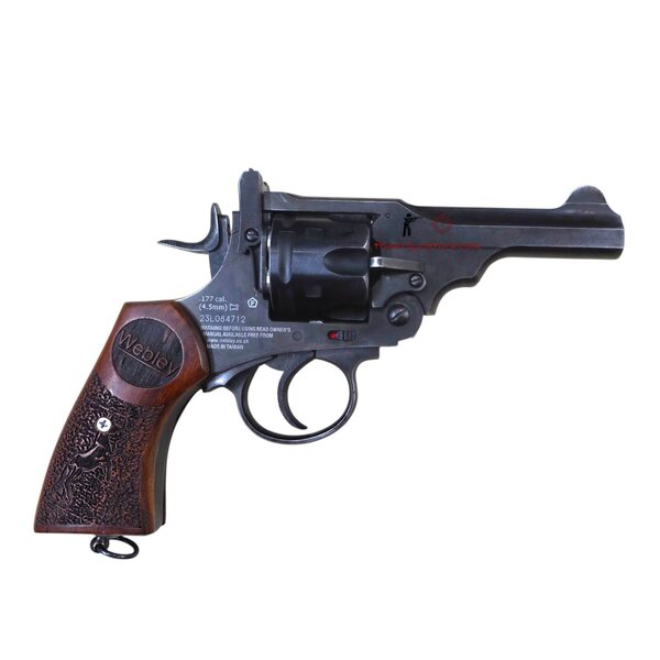 Webley MKVI .455 Police Model 4" CO2 Pellet Revolver - Wooden Grips