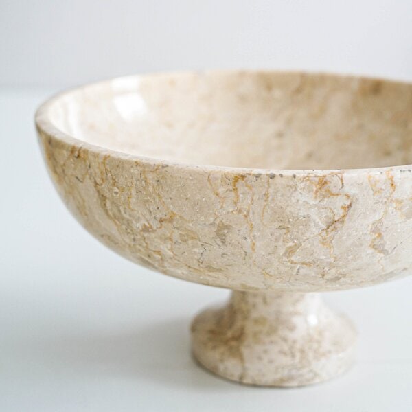 Large Fruit Bowl | Beige Marble - Image 2