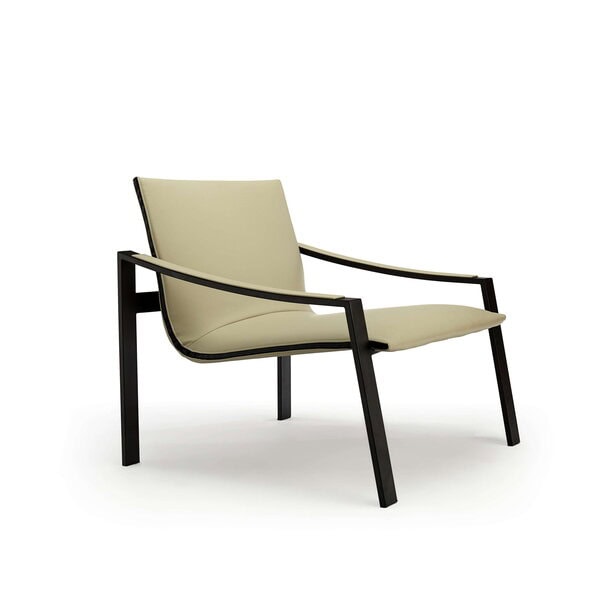 Steel Frame Leather Armchair