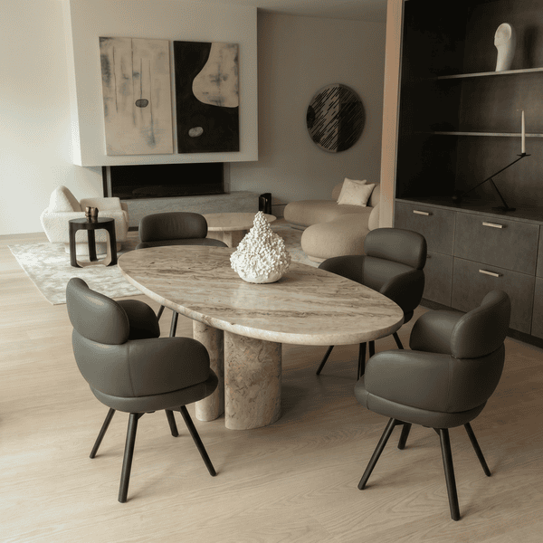 Luxury modern lounge chair with cotton linen upholstery and ash wood frame