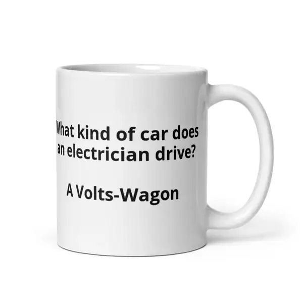 Electrician coffee mug funny gift for electricians journeymen electrical contractors and tradespeople