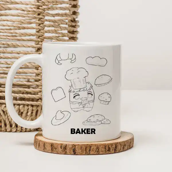 Baker coffee mug funny baking gift for pastry chefs home bakers and cake decorators