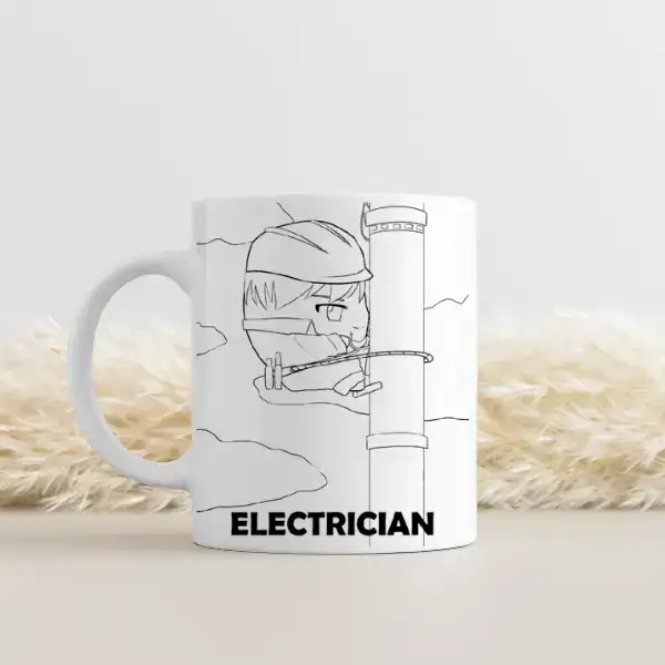 Electrician coffee mug funny gift for electricians journeymen electrical contractors and tradespeople