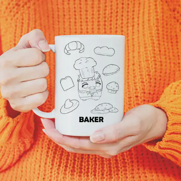 Baker coffee mug funny baking gift for pastry chefs home bakers and cake decorators