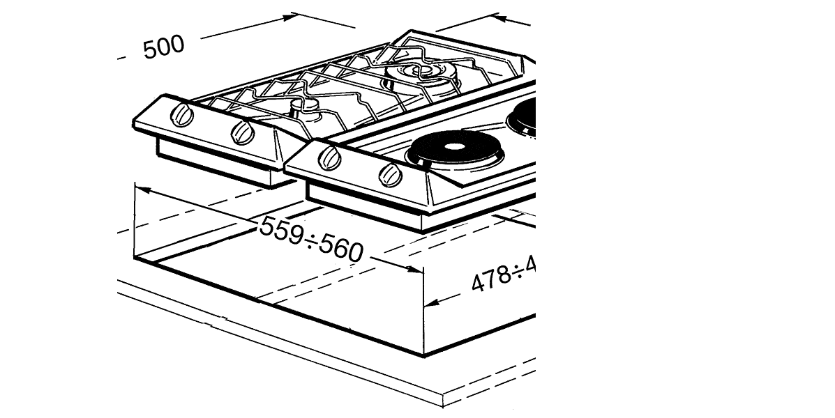 Газовая варочная панель SRV532GH3