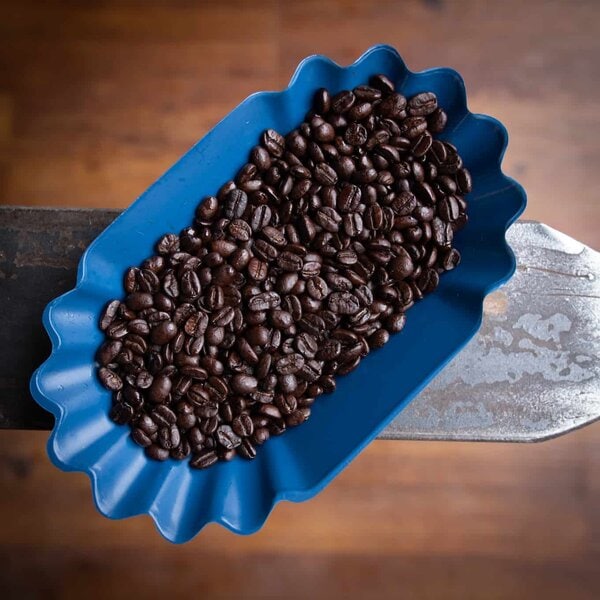 container of roasted coffee beans