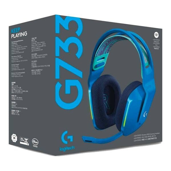 G733 LIGHTSPEED Wireless RGB Gaming Headset-BLUE-2.4GHZ-N-A-SAMR-403