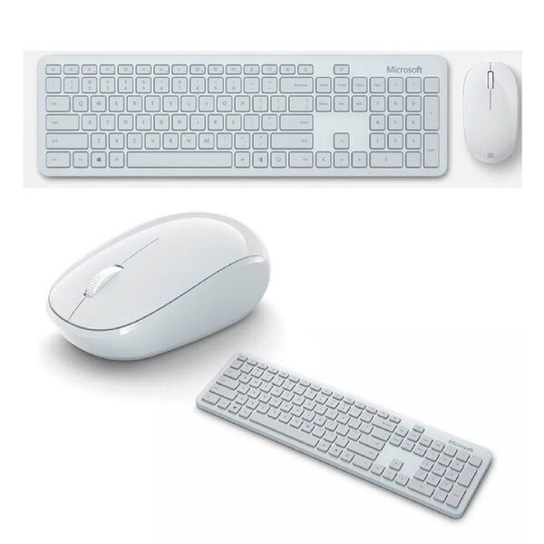 Kit Teclado Y Mouse Microsoft Inalámbrico Bluetooth Blanco QHG-00033