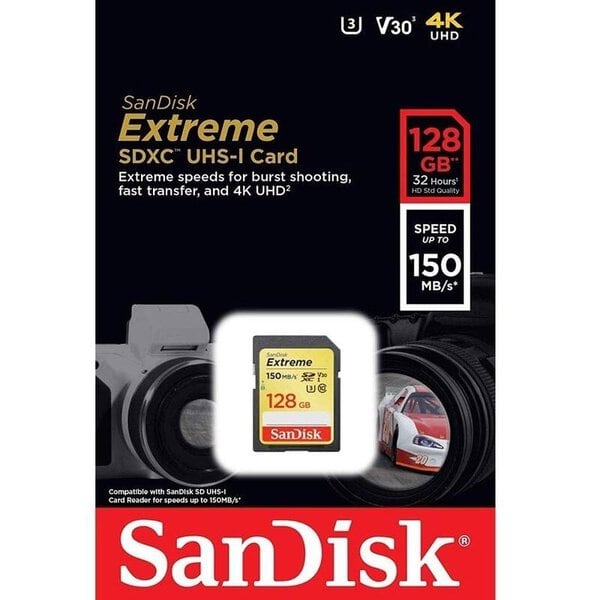Memoria Sandisk Extreme 128gb SDHC-SDXC UHS-1 SDSDXV5-128G-GNCIN