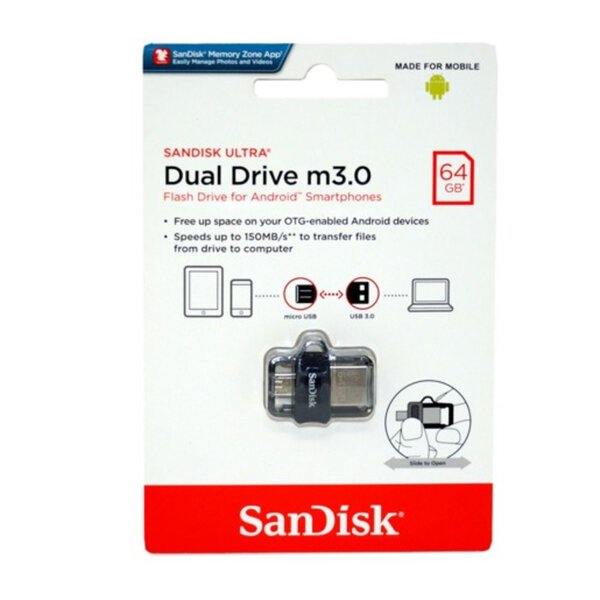 Memoria sandisk USB ultra dual drive 3.0 64gb