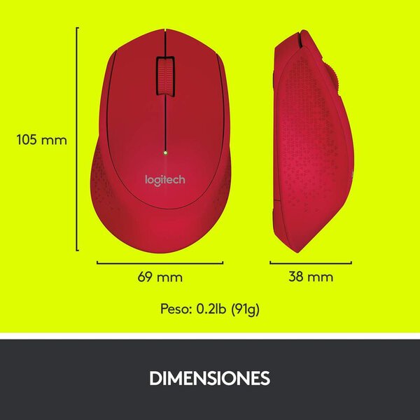 Mouse Logitech m280 rojo inalambrico - Image 3