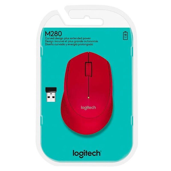 Mouse Logitech m280 rojo inalambrico
