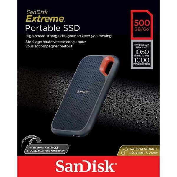 SanDisk 500GB Extreme Portable SSD - Up to 1050MBs